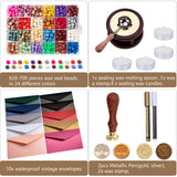 ZYNERY Sealing Wax Kits, 643pcs Wax Seal Beads with Gift Box, Wax Seal Stamp, Melting Furnace, Melting Spoon, Envelopes/Tealight Candles/Wax Stamp/Metallic Pen for Envelope Stam ZYNERY