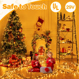 Ollny Cluster Lights Christmas 400LED 20FT, Warm White Christmas Tree Lights 8 Modes Timer Remote, Waterproof Connectable String Lights for Outdoor Indoor Outside Garland Xmas Decorations Ollny