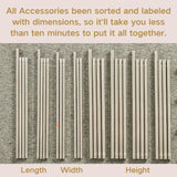 Beyeutao King Bed Canopy Frame Stainless Steel Four Poster Bed Frame Four Poster Bed Curtains Frame 4 Poster Mosquito Net Frame for Bed Play Tent Frame Outdoor or Indoor. Beyeutao