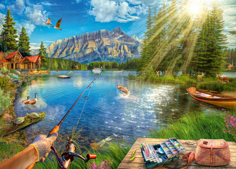 Ravensburger Life at The Lake Puzzle - 1000 Piece Jigsaw for Kids and Adults | Handcrafted in Germany | Perfect Interlocking Fit | Vibrant, Glare-Free Imagery Ravensburger