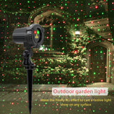 SUNFUCAN Laser Christmas Projector Lights Outdoor, Outdoor Garden Laser Lights, Landscape Lights with Red and Green Stars, IP65 Waterproof,Cold Resistant. Suitable for Holiday, Party, Garden Decorati SUNFUCAN