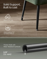 VASAGLE EKHO Collection - Bench for Entryway Bedroom, Synthetic Leather with Stitching, Ottoman Bench with Steel Legs, Living Dining Room, Mid-Century Modern, Loads 660 lb, Forest Green ULOM076C01 VASAGLE