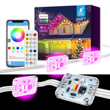 VSKIA Permanent Outdoor Lights for House,200ft 120 RGB+IC Smart Outdoor Decor, 50 Scene Modes, App/Remote Control, IP67 Waterproof, for Christmas, Holiday, Daily & Pool Party Decor VSKIA