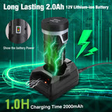 WORKPRO 12V Cordless Electric Fillet Knife with 8'' and 10'' Razor-Sharp Blades, Cordless Fillet Knife with Non-slip Grip Handle and Safety Lock, 2 Rechargeable Battery Packs, 1 Quick Battery Charger, and 1 Storage Carry Case for Fishing, Filleting, Outdo WORKPRO