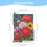 HYXBXSS Diamond Art Kits for Adults, Diamond Painting Square Diamond Flower Art Painting, Diamond Dots for Adults Gem Art 5d Diamond Painting Wall Decor 12x16 Inch HYXBXSS