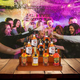 AGJIDSO Liquor Bar Bottle Display Shelf, 3 Tier Solid Wood Liquor Bottle Stand, Bar Liquor Shelves for Home, Bar, Kitchen AGJIDSO