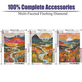 ARPADAMO 3 Pack Diamond Kits for Adults,5D Boho Diamond Painting DIY Diamond Art Abstract Diamond Painting Art Kit for Adult,Round Full Drill Diamonds, Diamond Art Kit for Home Decor-12x16inch ARPADAMO
