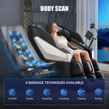 Redcamp Massage Chair Full Body: Zero Gravity with SL Track, 3D Robot Hands, Heat, Airbag Massage, Foot Roller, Bluetooth, Body Scan, LED Remote, Wireless Phone Charging Redcamp
