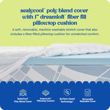 Sealy Dreamlife 3” Gel Memory Foam Queen Mattress Topper with 1” Quilted Cooling Cover, SealyComfort Gel Foam, SealyCool Poly Blend Cover SEALY