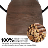 Yaheetech 18 Inch Classic Iron Metal Dining Chair with Wood Top/Seat Indoor-Outdoor Use Chic Dining Bistro Cafe Side Barstool Bar Chair Coffee Chair Set of 4 Black Yaheetech