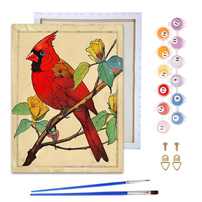 Reofrey Framed Paint by Numbers Kit for Adults & Beginner - 8x12 Inch Canvas Bird Paint by Numbers - Animals Educational & Creative Art Set for Beginners - Perfect for Home Wall Decoration