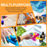 Airbrush Paint 28 Colors Water-Based Acrylic Airbrush Paint Set Ready To Spray For Nails Artists Diy Hobbyist And Beginners Painting Supplies Includes Metallic Neon Colors (30 ml/1 oz) Vanwoke