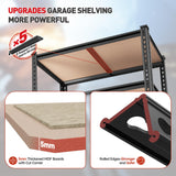 REIBII 35.55"W x 72"H x 16"D Storage Shelves 72"H Garage Shelving Heavy Duty 2020LBS 5 Tier Adjustable Metal Shelving Unit for Garage Shelves Utility Rack Shelf for Basement Pantry Closet Shelves,2P REIBII