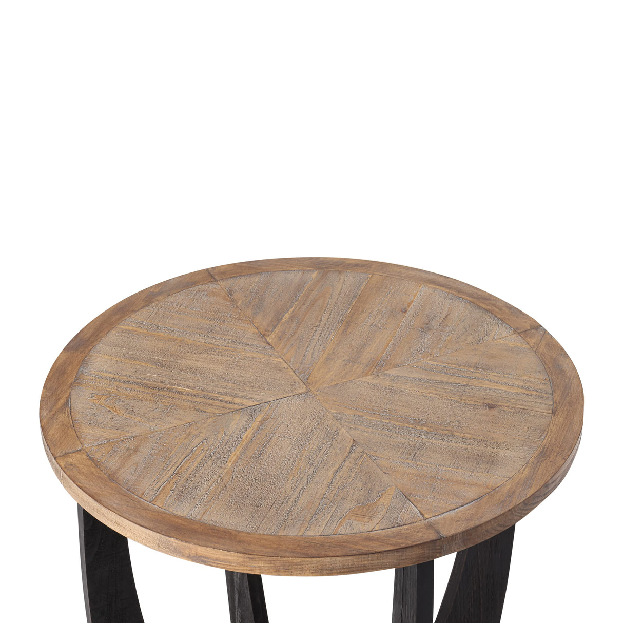 COZAYH Rustic Farmhouse End Table with Storage Shelf, French Country Accent Side Table for Family, Dinning or Living Room, Small Spaces, Modern, Round COZAYH