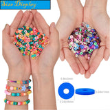 XJRLUK Clay Beads Bracelet Making Kit, 6 Boxes 20000+ PCS 144 Colors Polymer Flat HEISHI Beads Kit for Jewelry Making, Crafts Gift for Christmas Party Gift Craft kit XJRLUK