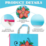 antor 5D DIY Diamond Painting File Bag Reusable Grocery Bags Makeup bags, Stationery Bag for Adults, Durable Fashionable Bags for Shopping Daily Rhinestone Diamond Art Handbag Flower Pattern antor
