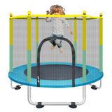 Indoor Trampoline for Kids Ages 1-8, 55" Small Outdoor Toddler Trampoline with Safety Enclosure Net, No-Gap Safe Design, Baby Round Jumping Mat, Recreational Trampolines Birthday Gifts for Boys Girls BIGOU