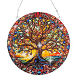 Diamond Art Hanging Kit for Adult, Painting Hanging Ornament Kit, Special Shaped Rhinestone,DIY Acrylic 5D Diamond Art Window Pendants Home Garden Wall Kits Hanging,Double Sided (Lifetree) LINGFANG