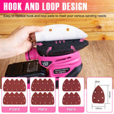 Cordless Detail Sander - 20V Electric Hand Sander with 22Pcs Sandpapers, 12000 RPM Mouse Sander with Dust Bag, Compact Palm Sander Tool for Tight Spaces Woodworking, 2.0Ah Battery and Charger Included ThinkLearn