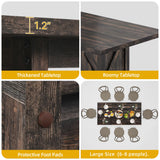 DWVO Farmhouse Large Dining Table for 6-8 People, 70.8 Inch Rectangular Wood Dining Table, Rustic Kitchen Dinner Table with X Solid Legs for Dining Room, Oak Grey DWVO