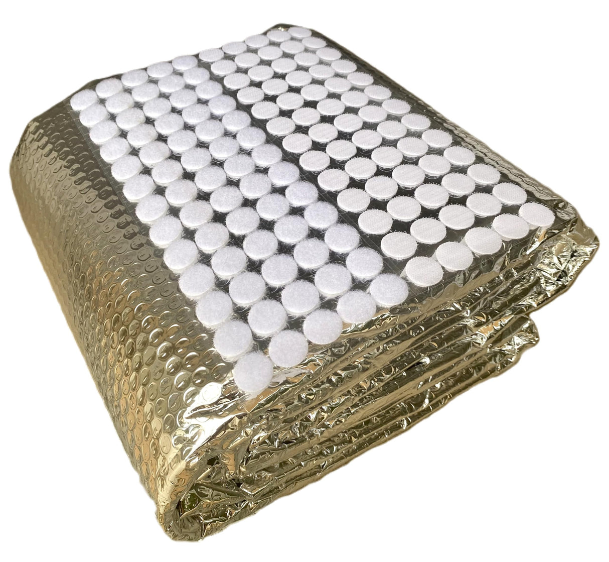 INSULATION MARKETPLACE - 48" x10ft DIY Bubble Core Reflective Insulation Sheet, Window Insulation Kit, Garage Door Insulation, Thermal Insulation Shield, RV Window Insulation + 65 Self Adhesive Pads INSULATION MARKETPLACE