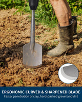 SDS Max Clay Spade, Firecore 4-1/2 In. x 17 In. Steel Drill Shovel Bit for SDS Max Rotary Hammer Electric Jackhammer, for Digging in Gardening, Backyard Landscaping on Clay Gravel Soil Adobe Sandstone Firecore