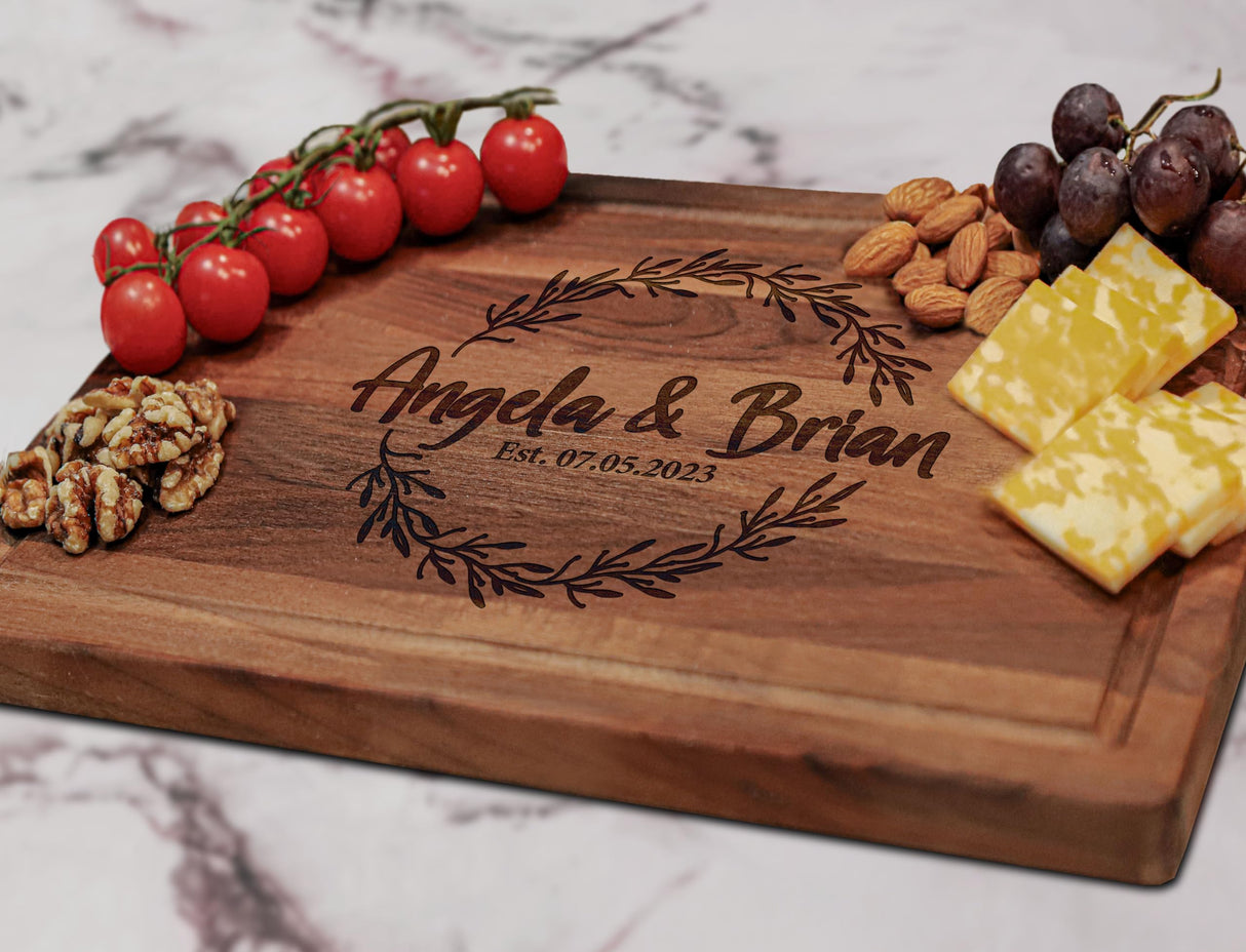 Personalized Cutting Board Wedding Registry Gift 2024, Custom Wedding & Anniversary Gift for Couples, Cool Bridal Shower Gifts, Custom Signs for Anniversary, New Home Housewarming Gifts for Women Kenzal Customized