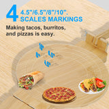 Bamboo Tortilla Press 10 Inch Wooden Tortillas Maker with 100PCS Parchment Paper Large Tortillera Presser for Mexican Taco, Pataconera, Dough Press Cuesonmy