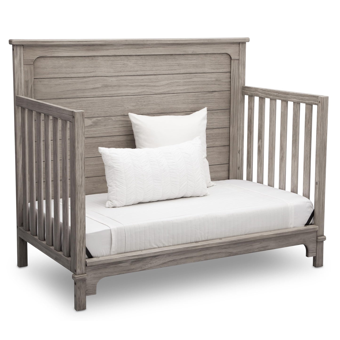 Delta Children Simmons Kids Slumbertime Monterey 4-in-1 Convertible Crib, Rustic White