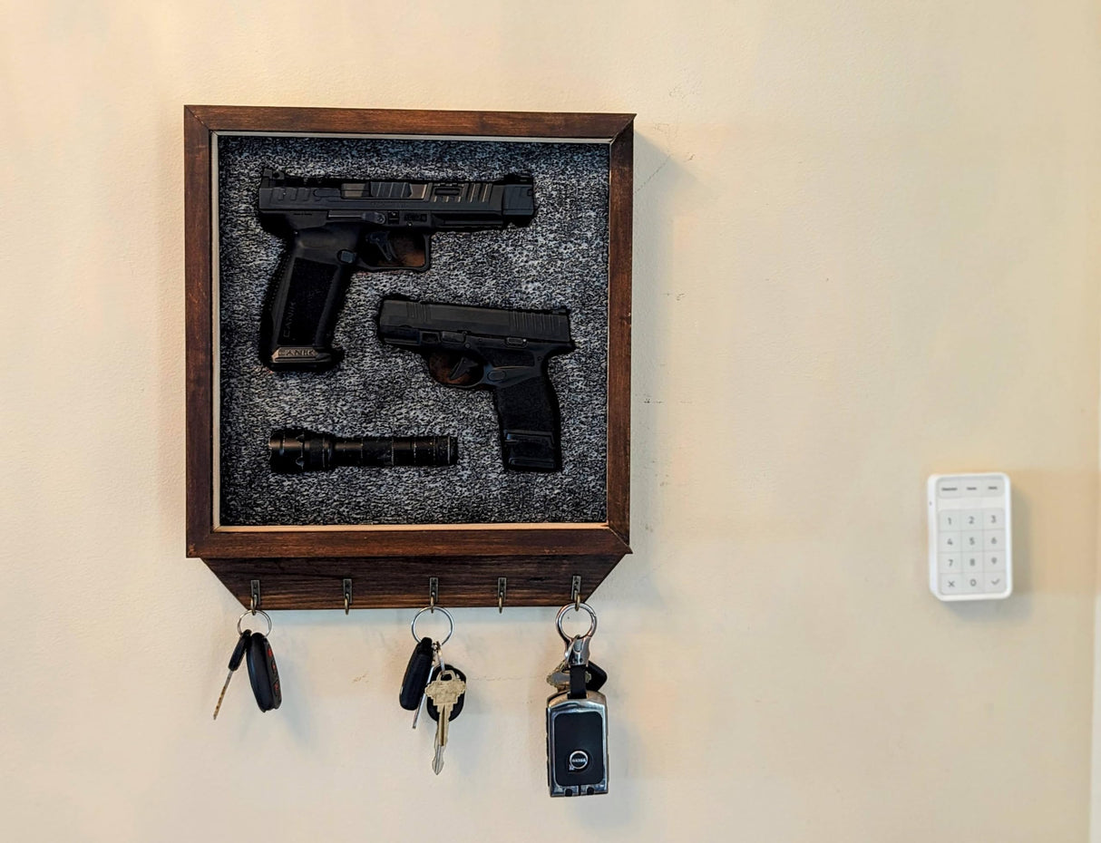 3F Box Key Holder For Wall, Wooden Entryway hidden storage, Photo Frame And Key Holder, Key Hook For Wall WoodArtSupply