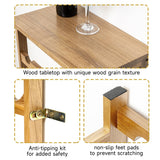 28-Bottle Wine Rack Free Standing Floor, Solid Wood 7-Tier Display Wine Storage Shelves with Tabletop, Wobble-Free Bottle Holder for Cellar Kitchen Bar Dining Room Living Room, Light Brown FLYJOE