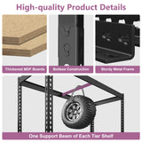 Prilinex Heavy Duty Storage Shelves 40" W x 20" D x 60" H - 4-Tier Adjustable Metal Garage Shelving Unit, Standing Utility Shelf Racks for Pantry Warehouse Kitchen, Black Prilinex