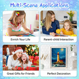 SuanFA Diamond Art Kits for Adult Lighthouse,5D Full Drill Diamond Art for Beginners -Moonlit Lighthouse with Starry Sky,Ocean Waves,12X16 in Adult Diamonds Painting Jewel Art Craft for Home Decor SuanFA