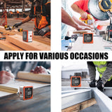 Coobeast Digital Angle Finder Magnetic, Rechargeable Digital Angle Gauge, Mini Protractor Angle Finder Measuring Tool for Woodworking Tablesaw(Laser Level is Class II, Output<5mW), Gift for Men coobeast