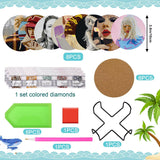 8 PCS Singer Diamond Art Coasters Kits, Pop Star Diamond Painting Coasters with Holder Set of 8, DIY Drink Coasters Art Crafts Supplies for Adults Cup Mat for Home Decor House Warming Gifts Non-Slip YSUNETER