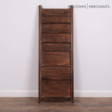 Milltown Merchants Ladder Shelf - Wooden Ladder Bookshelf - Leaning Bookshelf - Rustic Bookcase - Folding Bookcase (Dark Brown Ladder Shelf) Milltown Merchants