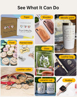 DAJA DJ6 Laser Engraver with Higher Columns Portable Laser Engraving Machine Kits for DIY Supports Win/Mobile System/Offline Laser Cutter (Working Area 3.15 * 3.15 inches) DAJA