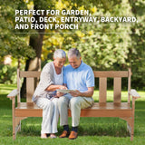 nalone Outdoor Bench, HDPE All Weather Patio Bench Load up to 800 Lbs, 2-Person Garden Bench Rot-Proof Fade Proof for Patio, Porch, and Park (Teak) nalone