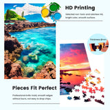 2 Pack 1000 Piece Puzzle for Adults Puzzles for Adults 1000 Pieces and up 2000 Piece Puzzles for Adults Beach CoconutTree Reef Landscape Jigsaw Puzzles Edsjegn
