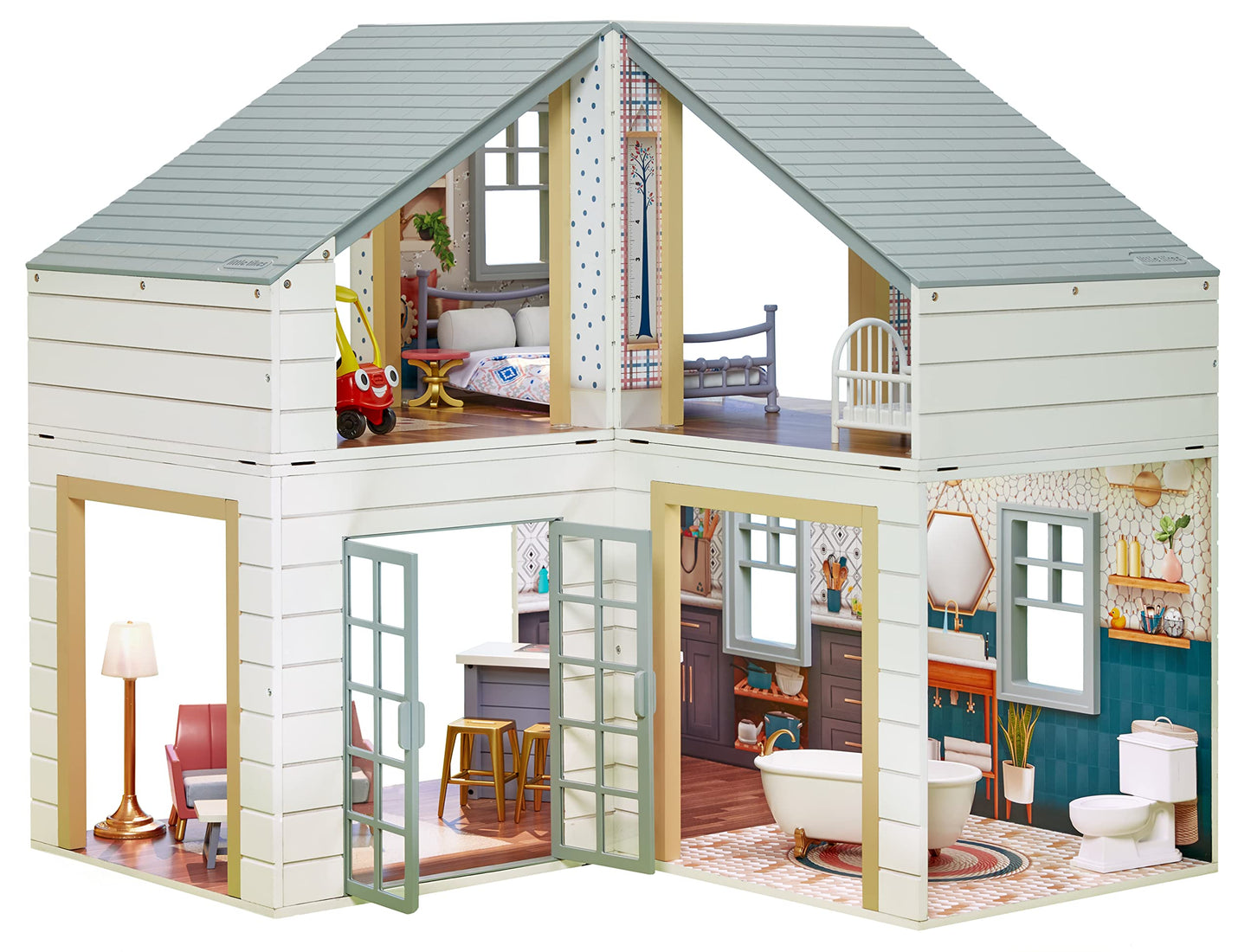 Little Tikes® Real Wood Stack ‘n Style™ Dollhouse with 14 Accessories and Many Combinations to Customize, Personalize, Dream, Design and Build and Play with Any 12-Inch Dolls - WoodArtSupply