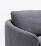 Acme Furniture Yuina Upholstered Fabric & Metal Sofa in Gray and Gold Acme