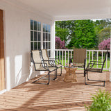 UDPATIO Patio Dining Chairs Set of 4, High Back Patio Chairs in All Weather Breathable Textile Fabric, Outdoor Furniture Chairs for Deck, Lawn, Garden, Backyard (Brown) UDPATIO