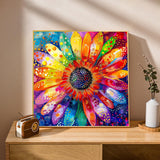 Ceiomez Diamond Art Flowers for Adults, Flower Diamond Painting Kits for Adults Beginners, 5D DIY Full Round Drill Gem Art and Crafts for Home Decor 14x14 inch Ceiomez