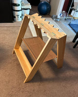 OSIEWEN Gun Rack,Wooden Portable Gun Racks Stand,12 Slot Indoor Outdoor Folding Rifle Rack Holder Use with Pistol Storage OSIEWEN