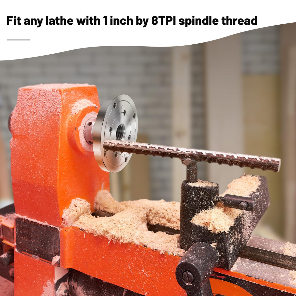 4" Steel Wood Lathe Faceplate,Faceplate for Wood Lathe,Lathe Face Plate Fit for 1" x 8TPI Spindle with Screwchuck HAowosi