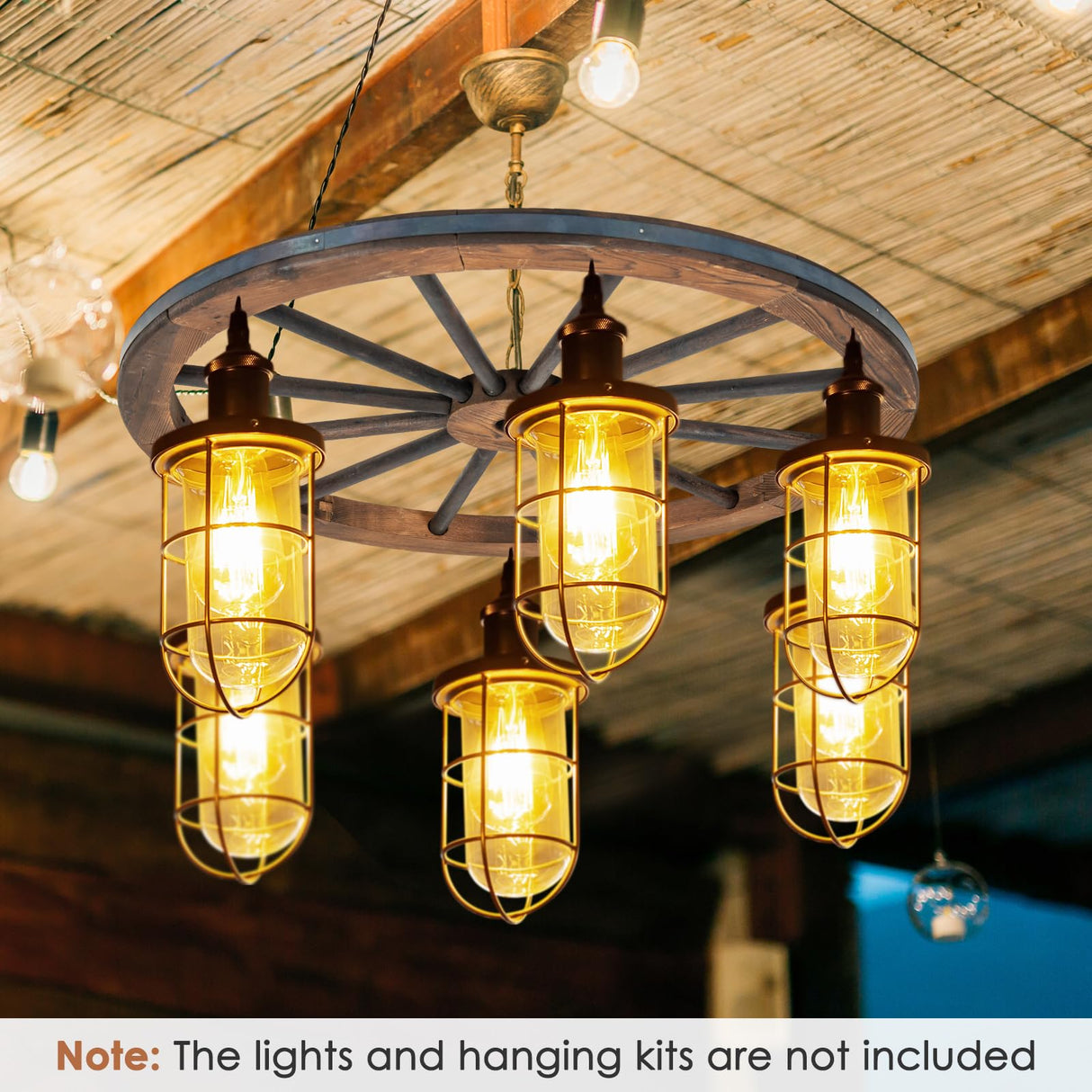 Giantex 30-Inch Wagon Wheels 4 Pieces, Decorative Wooden Wheels, Carbonized Solid Fir Wood, Old Western Style Wall Art Garden Decor, Rustic Wood Wheels for Yard Garage Bar Farmhouse Outdoor Giantex