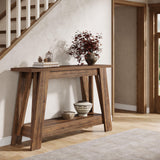 Tribesigns 41.3" Farmhouse Console Table, 2-Tier Wooden Entryway Table with Storage, Rustic Narrow Behind Couch for Living Room, Hallway, Foyer, Rustic Brown Tribesigns