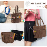 MYBAGZING Crochet Bag and Tote - Corduroy Yarn Bag - Yarn Holder for Crocheting - Crochet Storage Bag for Crochet Hooks, Crochet Accessories, Knitting Bag for Crochet Lovers, Mother's Day Gift MYBAGZING