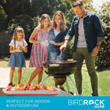 BIRDROCK HOME Collapsible Large BBQ Prep Tub w/Cutting Board, Multi-Function Grill Caddy w/Colander & Lid, Portable Silicone Dish Bowl for Picnic, Tailgate, Camping - Orange BIRDROCK HOME
