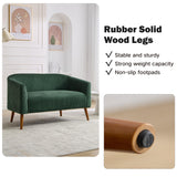 Chifee & Vingol 50.8" W Small Loveseat for Small Spaces with Wood Legs,Green Chifee & Vingol